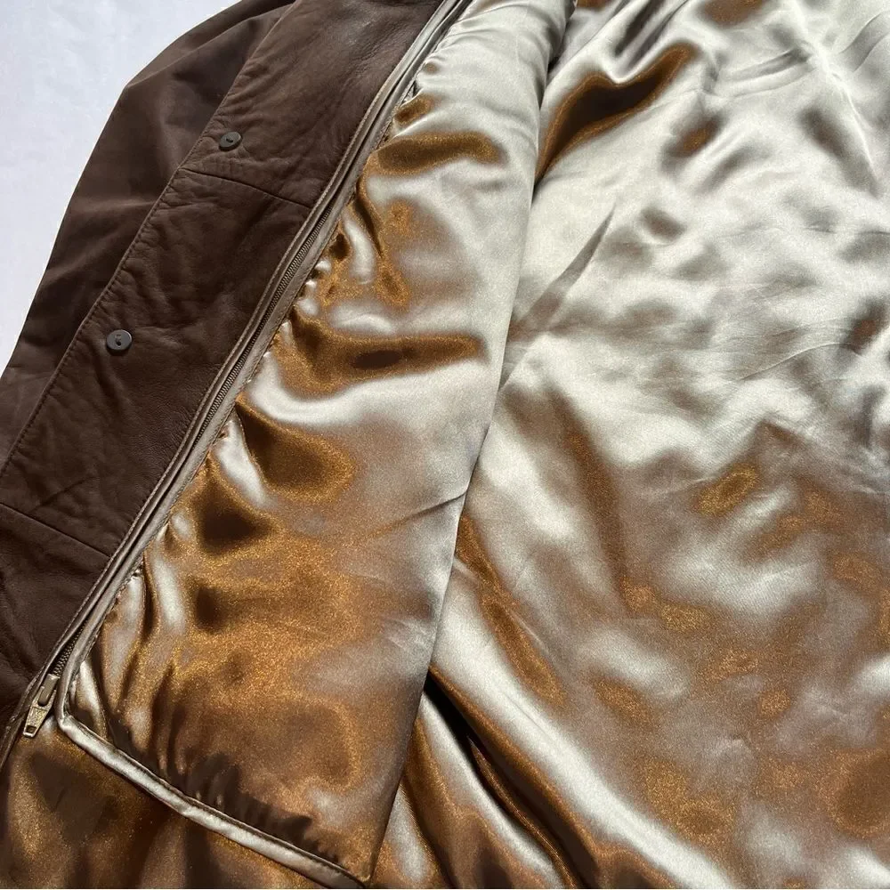 Beautiful Men's Wilsons Leather Coat Dark Brown Size XLT Thinsulate